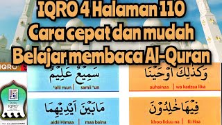 IQRO 4 Halaman 110 Cara cepat dan mudah Belajar membaca Al-Quran dengan metode