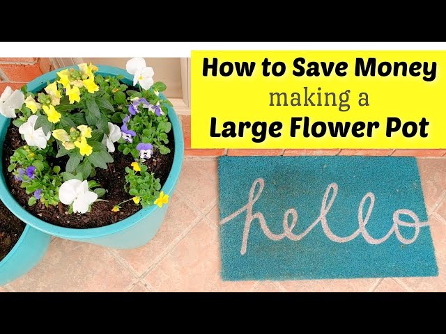 The Best Trick to Fill a Large Planter - Red's Lil Schoolhouse