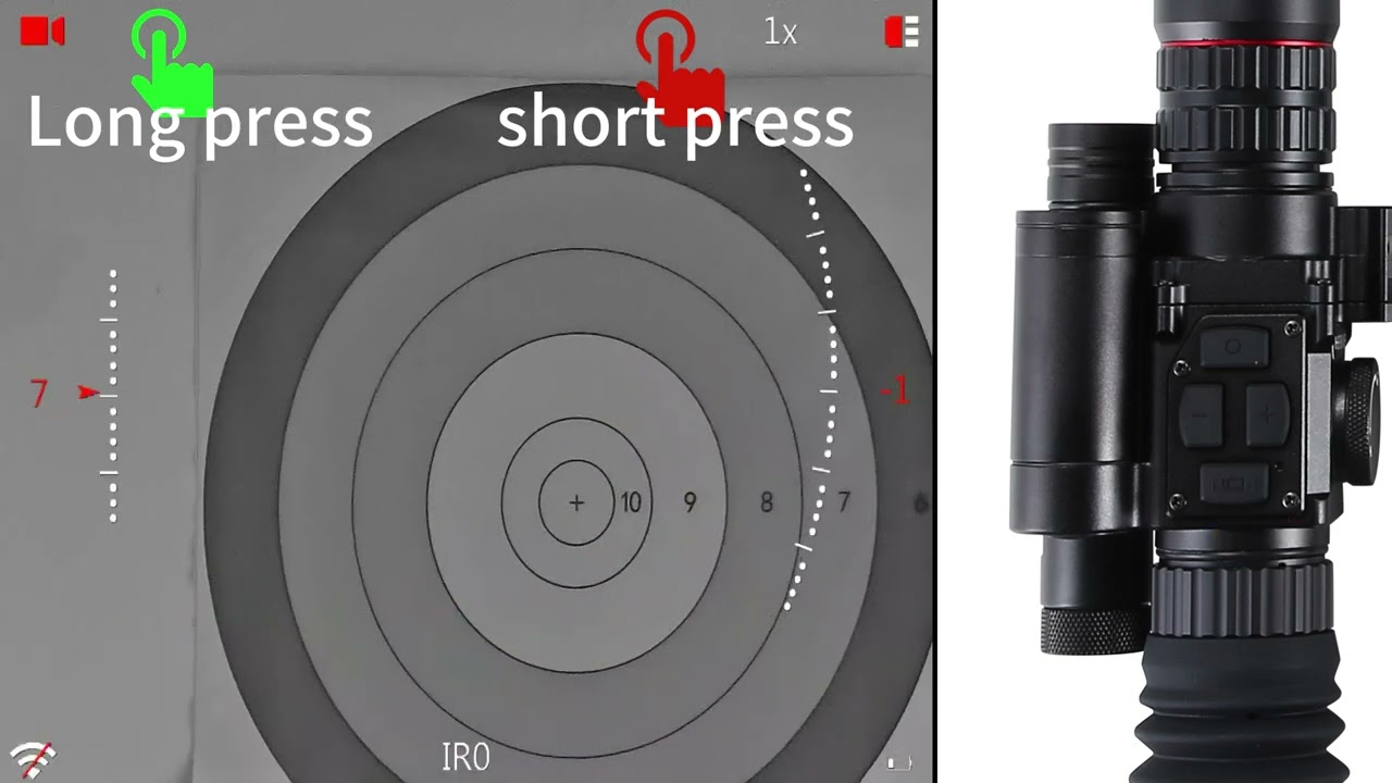 Henbaker CY800-RL ballistic calculation settings and crosshair adjustment
