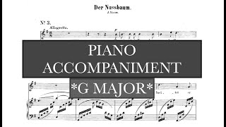 Der Nussbaum - Myrthen (R. Schumann) G Major Piano Accompaniment