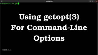 Command-line option parsing with getopt(3)