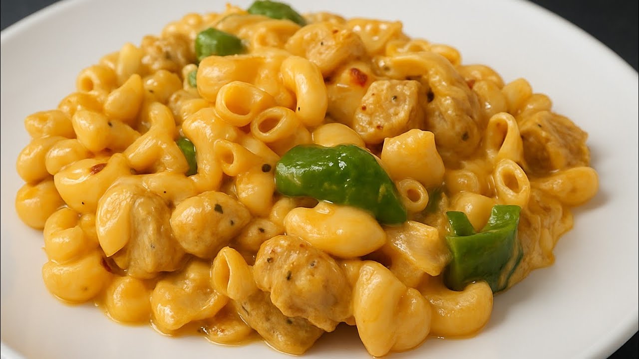 എളുപ്പത്തിൽ വീട്ടിൽ ഉണ്ടാക്കാം നല്ല tasty chicken cheese pasta | Easy & Delicious Macaroni Recipe 😍🍝