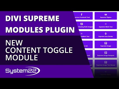 Divi Supreme Modules New Content Toggle Module 👍