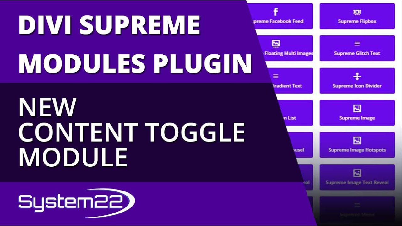 Divi Supreme Modules New Content Toggle Module 👍
