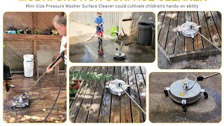 Super Hero POWER Washing with EVEAGE 14.5'' Pressure Washer Surface Cleaner