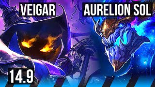 VEIGAR vs AURELION SOL (MID) | 5/0/5 | BR Master | 14.9