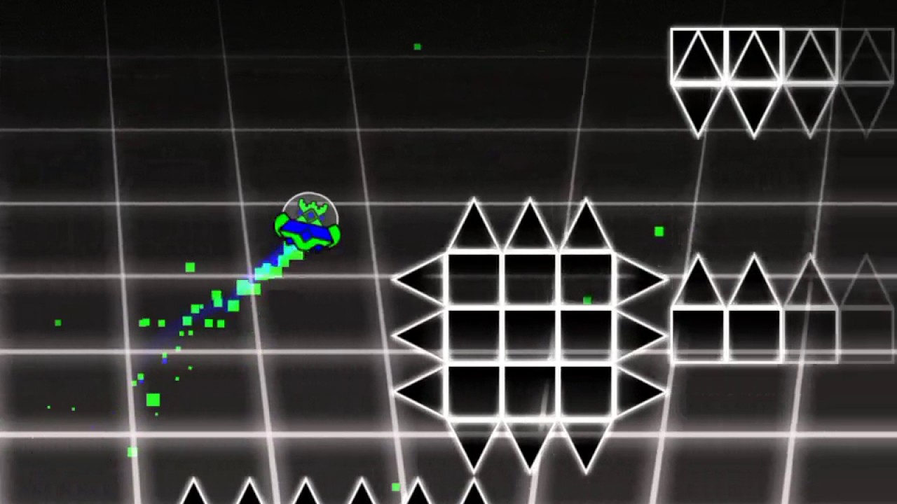 Geometry dash playing a level by my friend - YouTube
