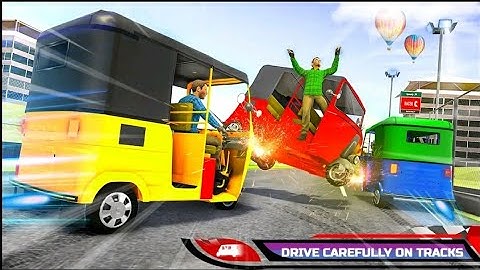 Real Tuk Tuk Racing - Best Auto Rickshaw Race | offroad auto rickshaw Android Gameplay 5