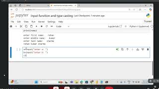 Day 2 Input Function & Type Casting In Python #python #pythonforbeginners