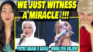 FIRST TIME LISTENING Putri Ariani X Raisa - When You Believe Cover in HD   CHRISTMAS GIFT UNBOXING