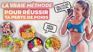 SÈCHE : calculer tes kcal correctement, créer ton déficit , et repartir tes macros + Meal Prep 🥦