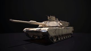 M1A2 with CROWS system and TUSK armor, turntable