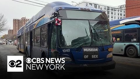 MTA bus crashes into parked cars in the Bronx, injuring 7