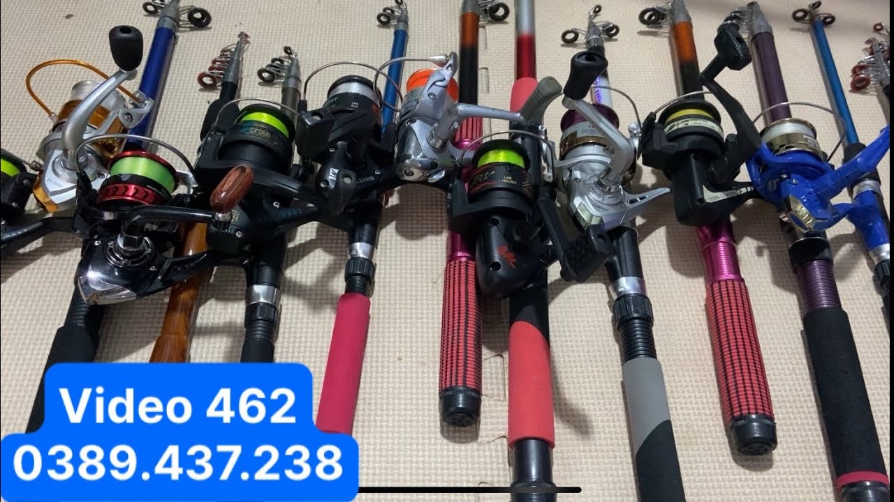 Máy câu Nhật bãi : Bộ cần câu đồng giá 200k cả máy câu  (Video 462 ) ngày 21/3