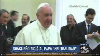 Un funcionario brasileño le pide al Papa neutralidad