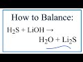 Balancing Chemical Reactions Concepts
