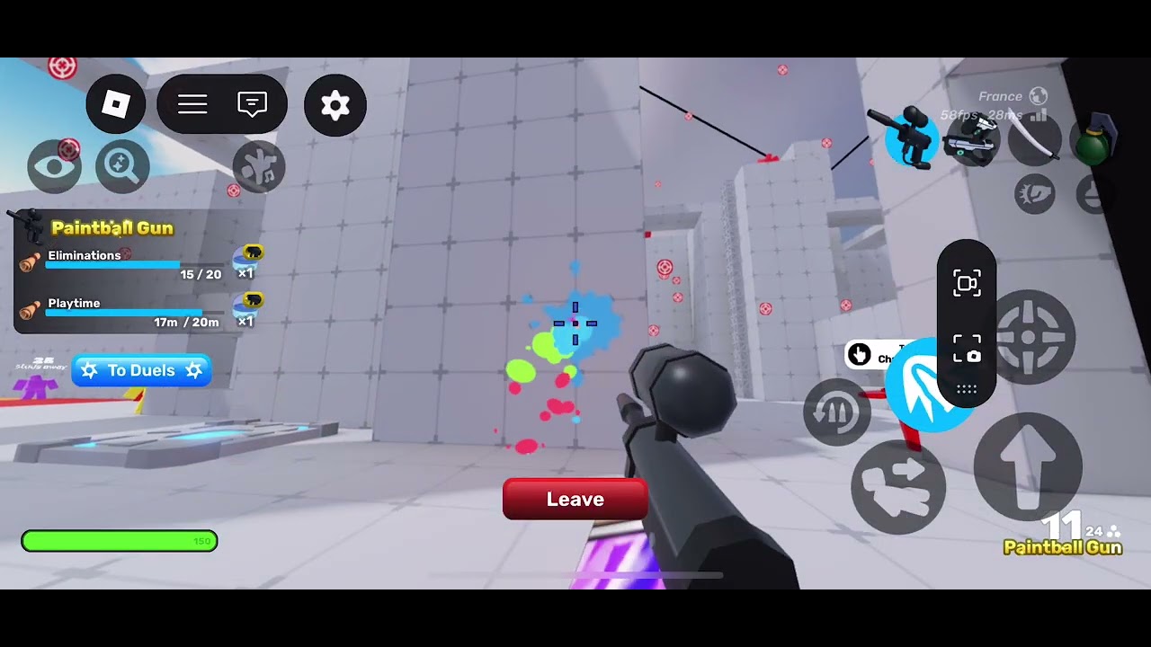 Satisfying sound on paintball gun on Roblox rivals - YouTube