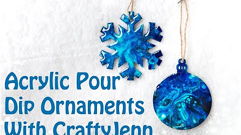 (158) Acrylic Pour Dip Ornaments