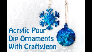 (158) Acrylic Pour Dip Ornaments