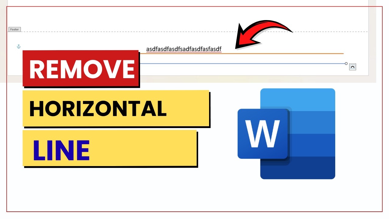 How To Remove Horizontal Line In Word Footer - YouTube