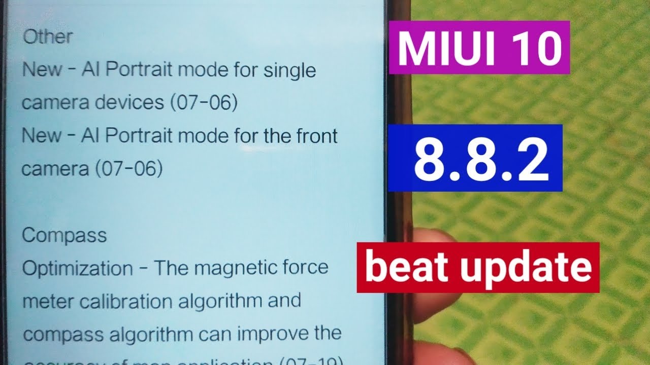 MIUI 10 8.8.2 beta rom update, what's new