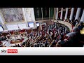 Non French MPs Disrupt Pension Bill By Singing The National Anthem Non French MPs Disrupt Pension Bill By Singing The National Anthem