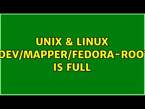 Unix & Linux: /dev/mapper/fedora-root is full