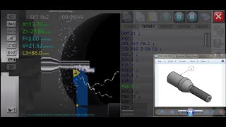 Belajar CNC Simulator Bubut di HP Android (Input Program sampai Eksekusi) screenshot 4