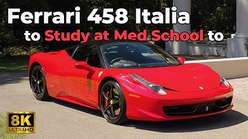 Ferrari 458 to Study at Med School to | Relaxing Ferrari 8K Video & 4K Ultra HD | Spools & Pulls