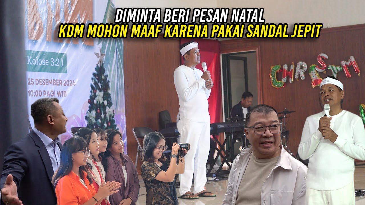 DIMINTA BERI PESAN NATAL | KDM MOHON MAAF KARENA PAKAI SANDAL JEPIT
