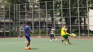 Great pass by center forward XXL16 but midfielder Yiu's shot saved by the keeper!