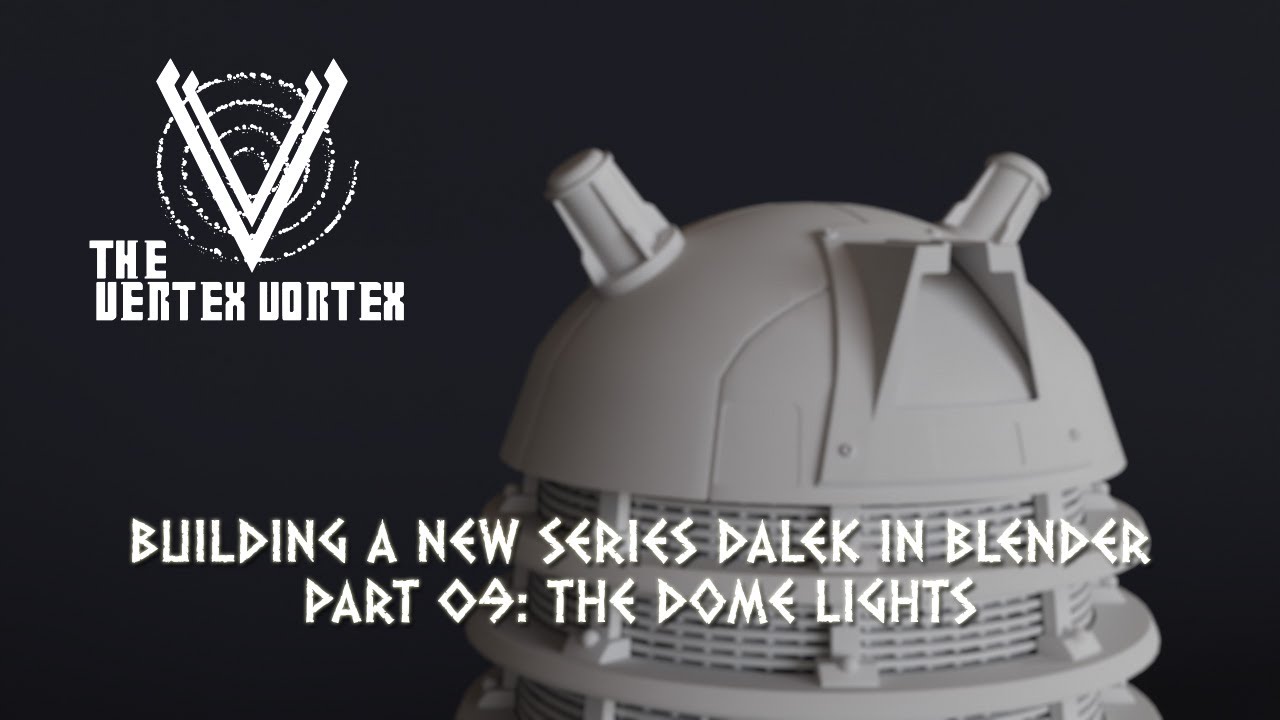 Building a New Series Dalek in Blender Part 09: The Dome Lights