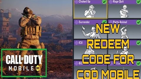 Call Of Duty Mobile New Redeem Code | Cod Mobile Redeem Code