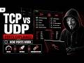 Ports & Protocols Explained 🔥 TCP vs UDP + How Ports Work (With Examples) | Networking Basics