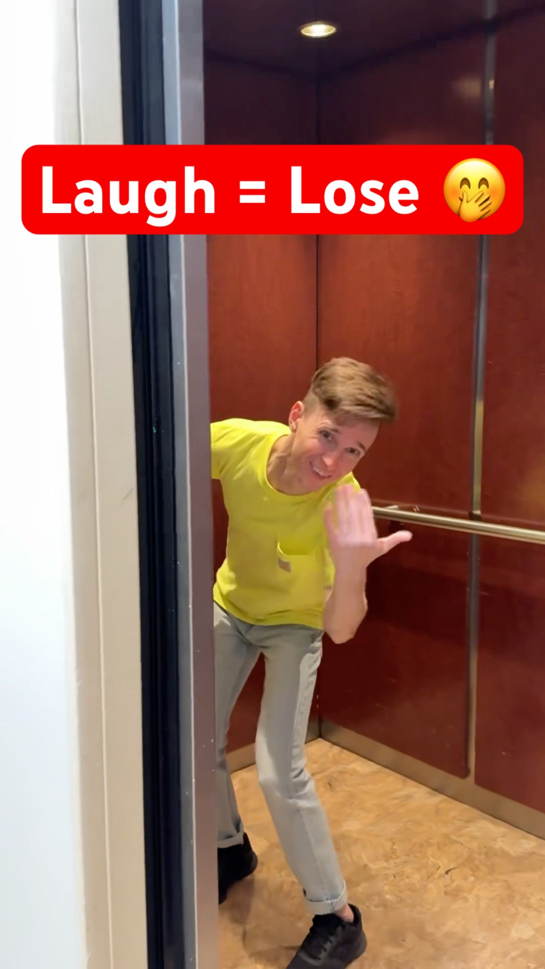 Can you please hold the elevator? ??