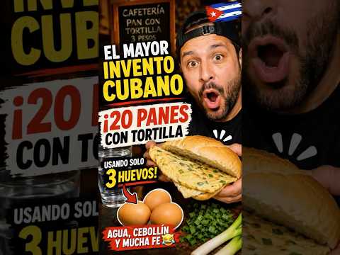 El mayor INVENTO CUBANO: ¡20 Panes con Tortilla usando 3 Huevos! 🤣🇨🇺