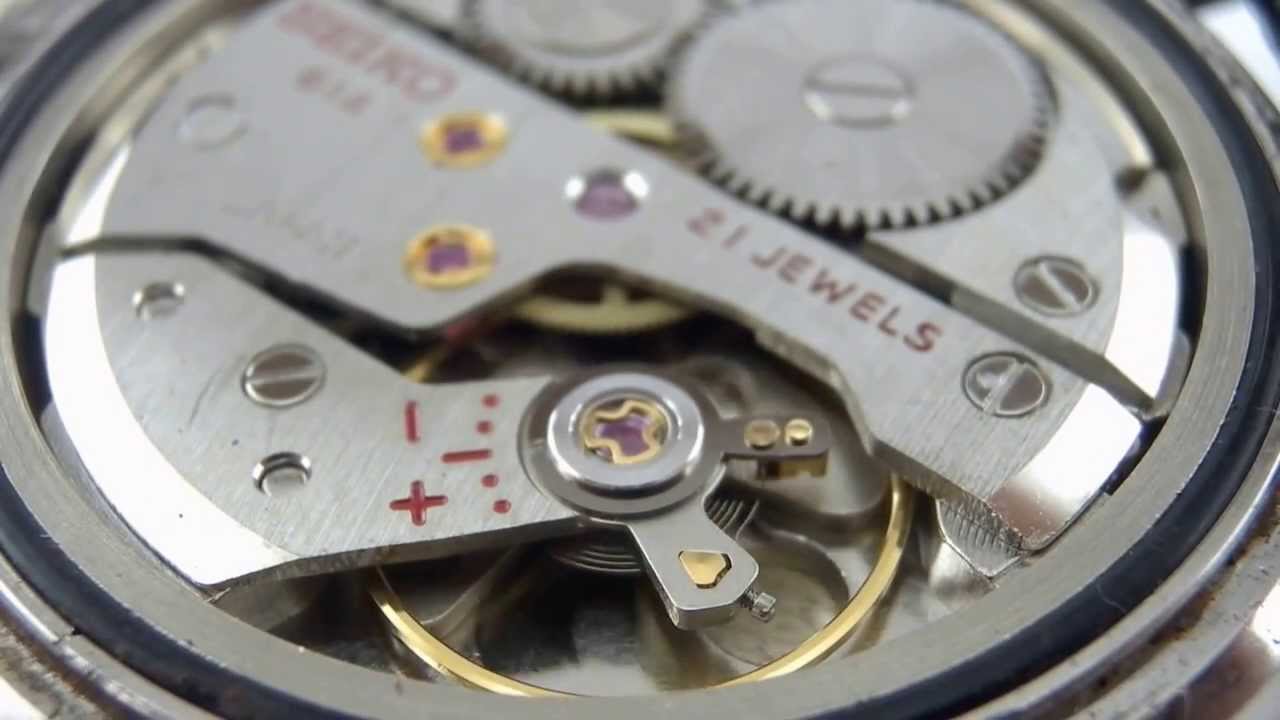 Seiko Skyliner manualwind movement  running. - YouTube