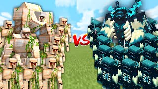 Extreme GOLEMS vs WARDENS in Minecraft Mob Battle