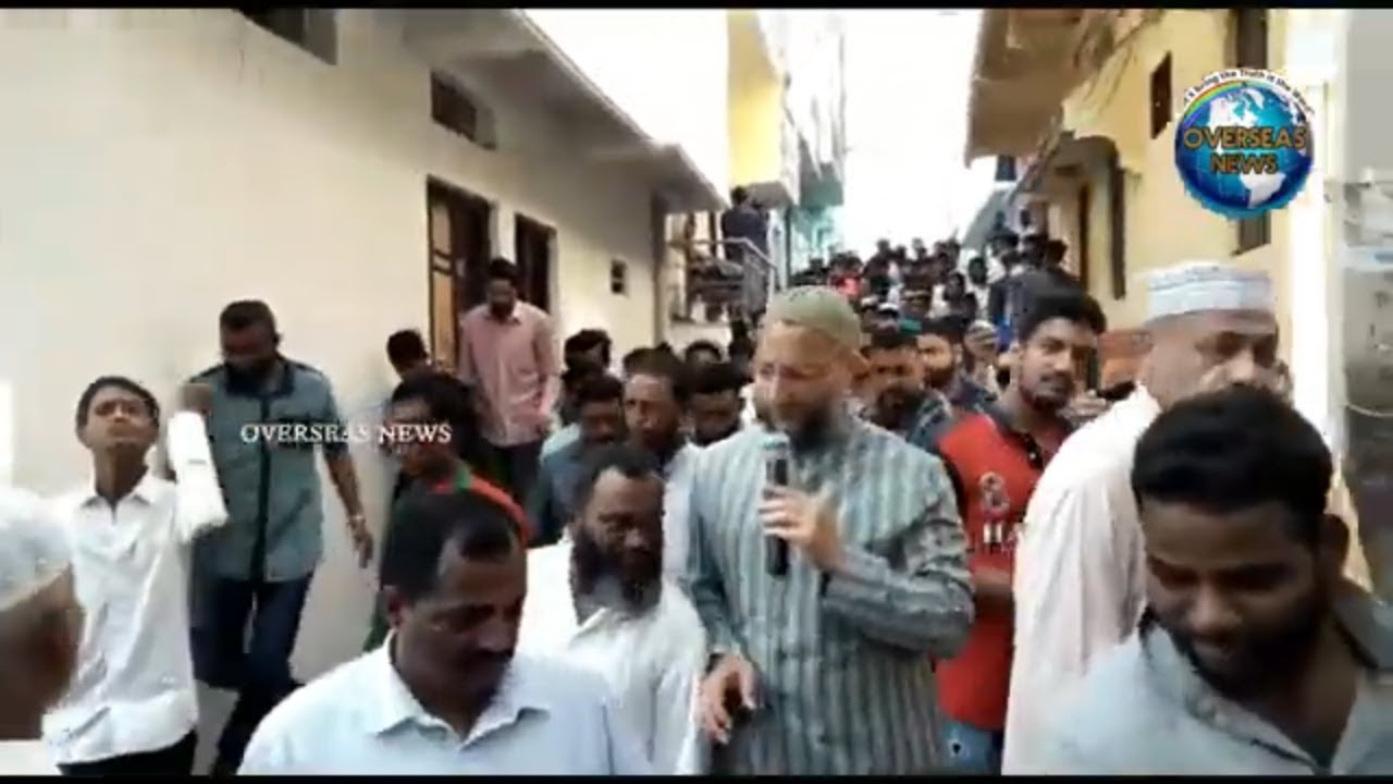 Asaduddin Owaisi Door to Door Election Campaign under Asif Nagar Division | Overseas News