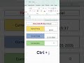TIME, DATE &amp; DAY Shortcut &amp; Formula in Excel ⏰📅 | Excel Tricks #shorts