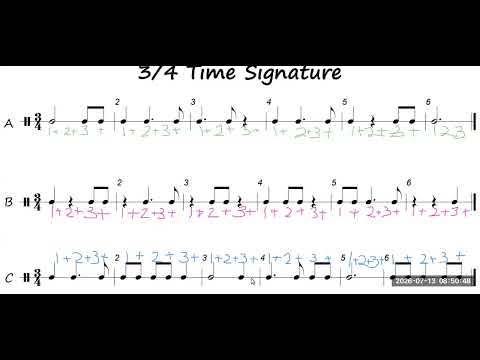 11.4 Rhythm Practice with pairs of 8th notes, counting "and" between all beats