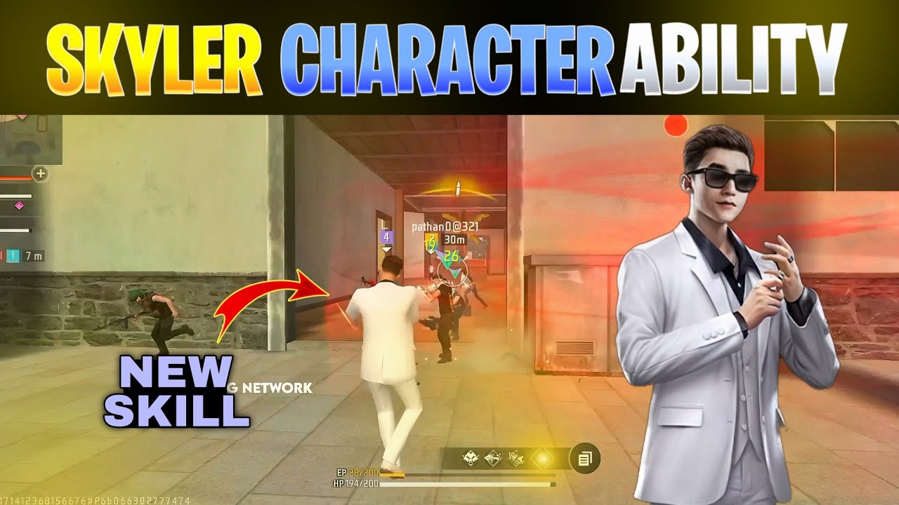 How to use Skyler character ability | free fire Skyler character ability