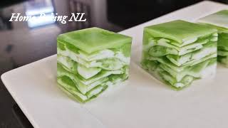 Pandan and coconut milk jelly