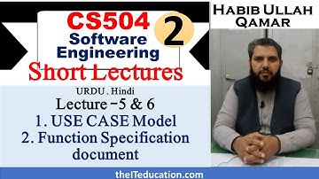 CS504 Short Lectures | Software Engineering Lecture 5 and 6 | What is Use Case Modeling