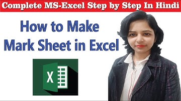 How to Make Marksheet in Excel in Hindi - एमएस एक्सेल में मार्कशीट कैसे बनाएं? | Marksheet in Excel