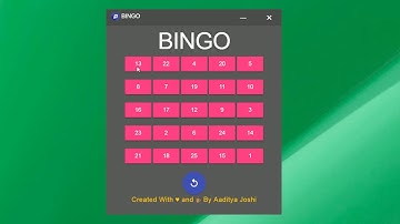 Project Demonstration | Bingo Desktop App (Game)