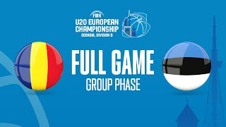 Romania v Estonia | Full Basketball Game | FIBA U20 European Championship 2022