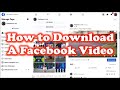How to Download a Facebook Video