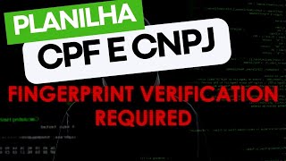 Planilha de verificação de CPF e CNPJ