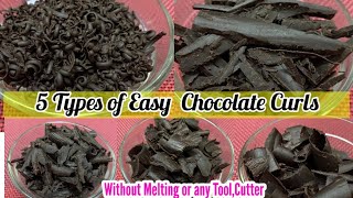 How to make Chocolate Shaving curls at home without tool & Cutter 4 Cake decoration Chocolate Grates